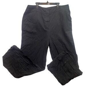 The Limited Pants Womens 16 Black Linen Blend Mature Professional Career
